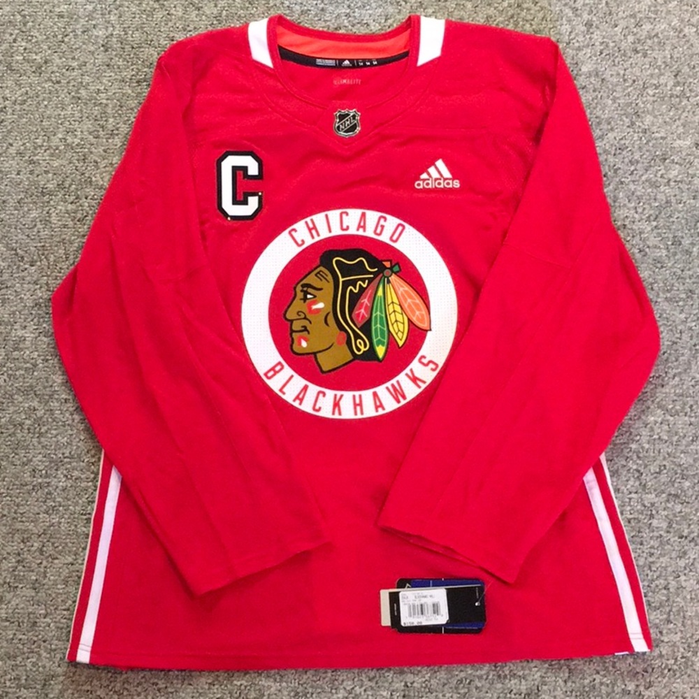 NHL Chicago Blackhawks ‘Jonathan Toews #19’ Adidas Practice Jersey - Size 52.